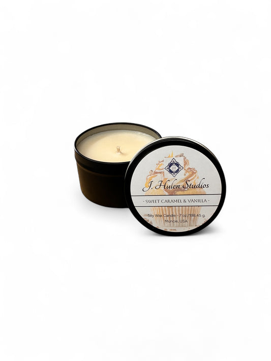 Sweet Caramel & Vanilla Travel Candle 7 oz